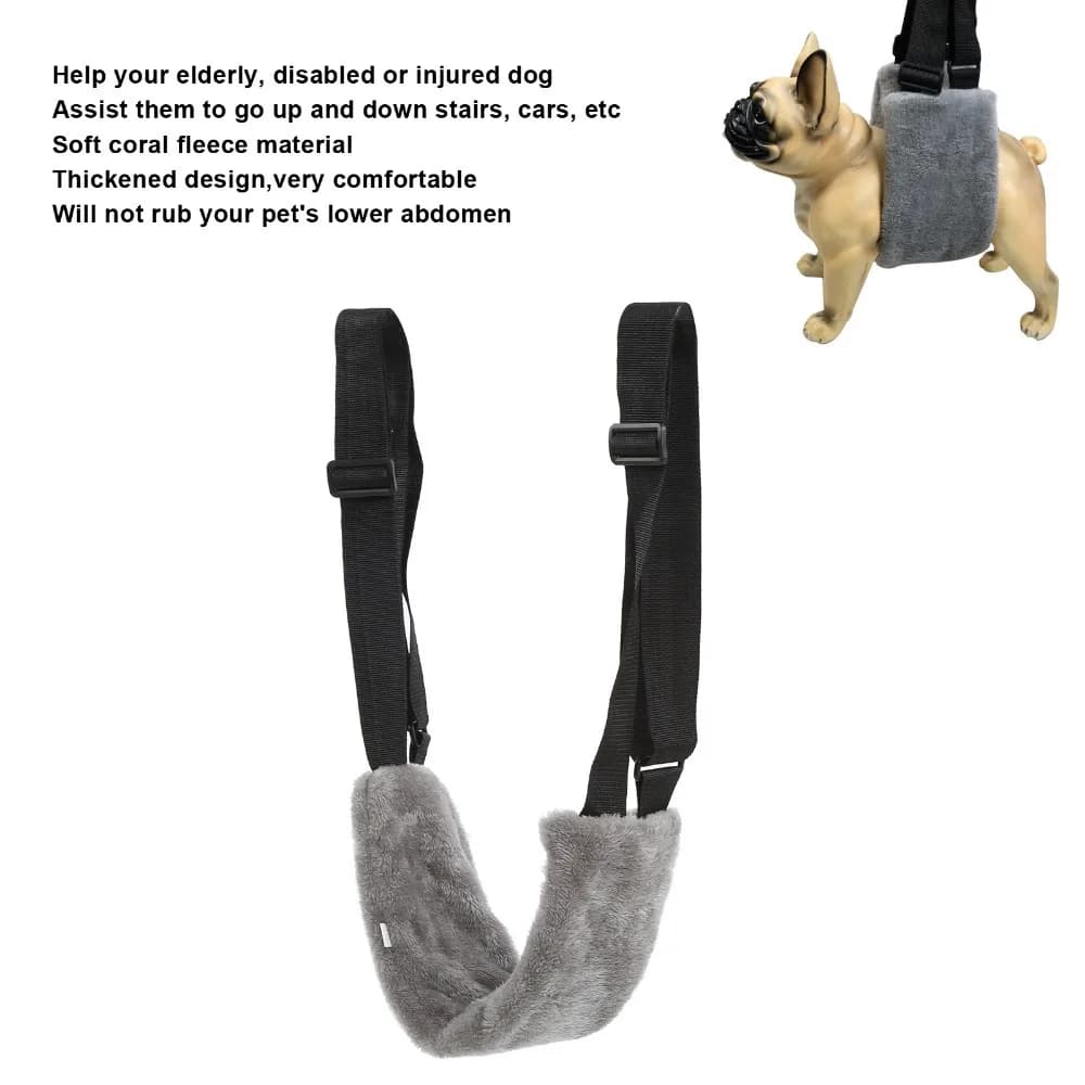 Fluff Dog Lift Harness Soft Texture Ergonomic Shape Senior Dog Aid Adjustable Size Breathable Fabric Disabled Dog Assist