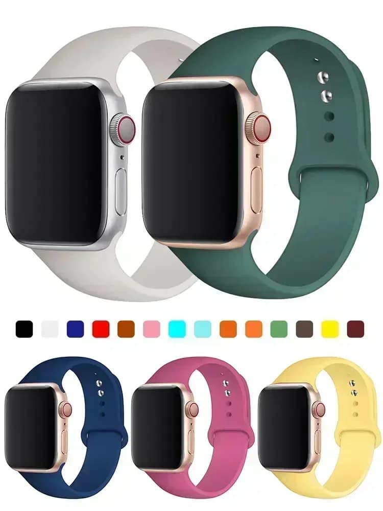 Cinturino in silicone per cinturino Apple Watch 44mm 40mm 45mm 41mm 49mm 42mm 38mm 44 45 mm braccialetto iwatch serie 6 se 3 4 5 7 8 Ultra band