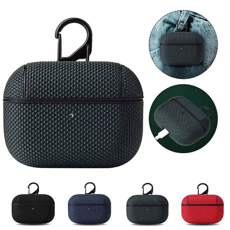 Nylon Waterproof Cover For Airpods 1th 2th 3th Generation Earphone Protective Shell For Apple AirPods Pro 2 1 Case With Keychain