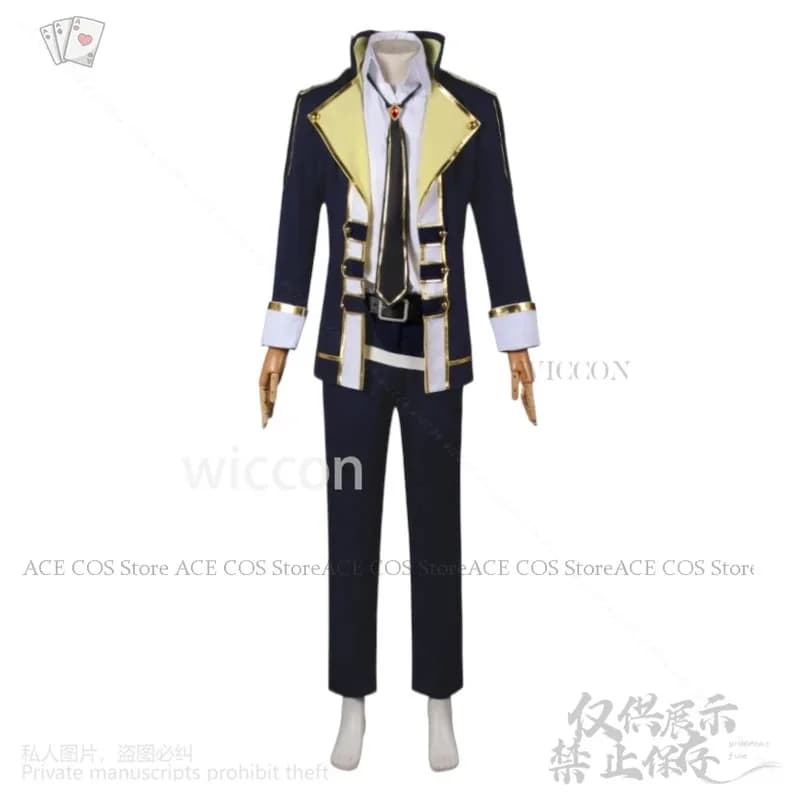 Anime Cid Kagenou L'Eminenza In Shadow Cosplay DK Uniforme scolastica Cappotto Pantaloni Parrucche nere per uomo Donna Halloween Cos v;6, a'3.k;8
