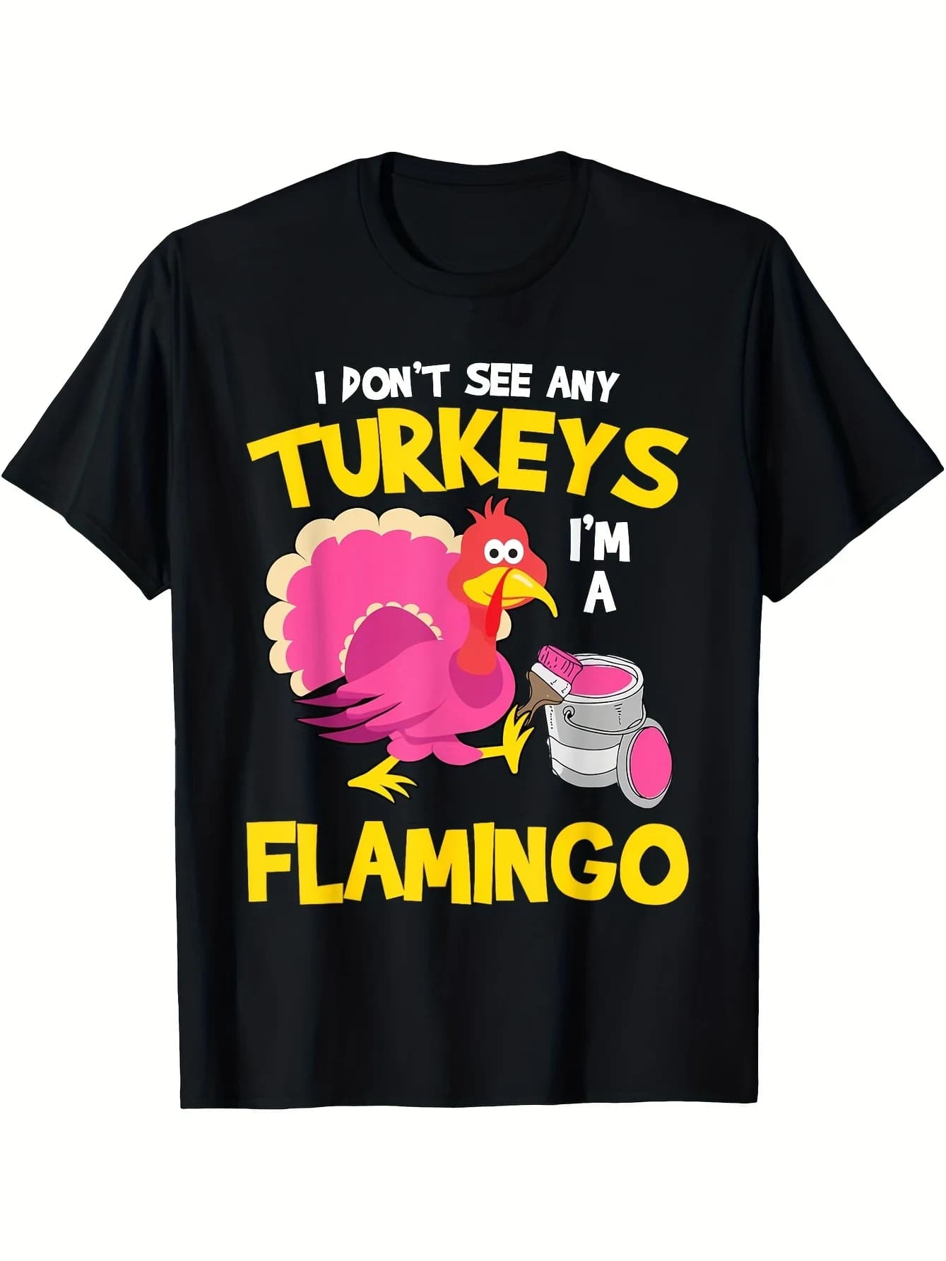 T-shirt del Ringraziamento "I'm A Flamingo" - Turchia rosa, maglietta sarcastica per feste natalizie