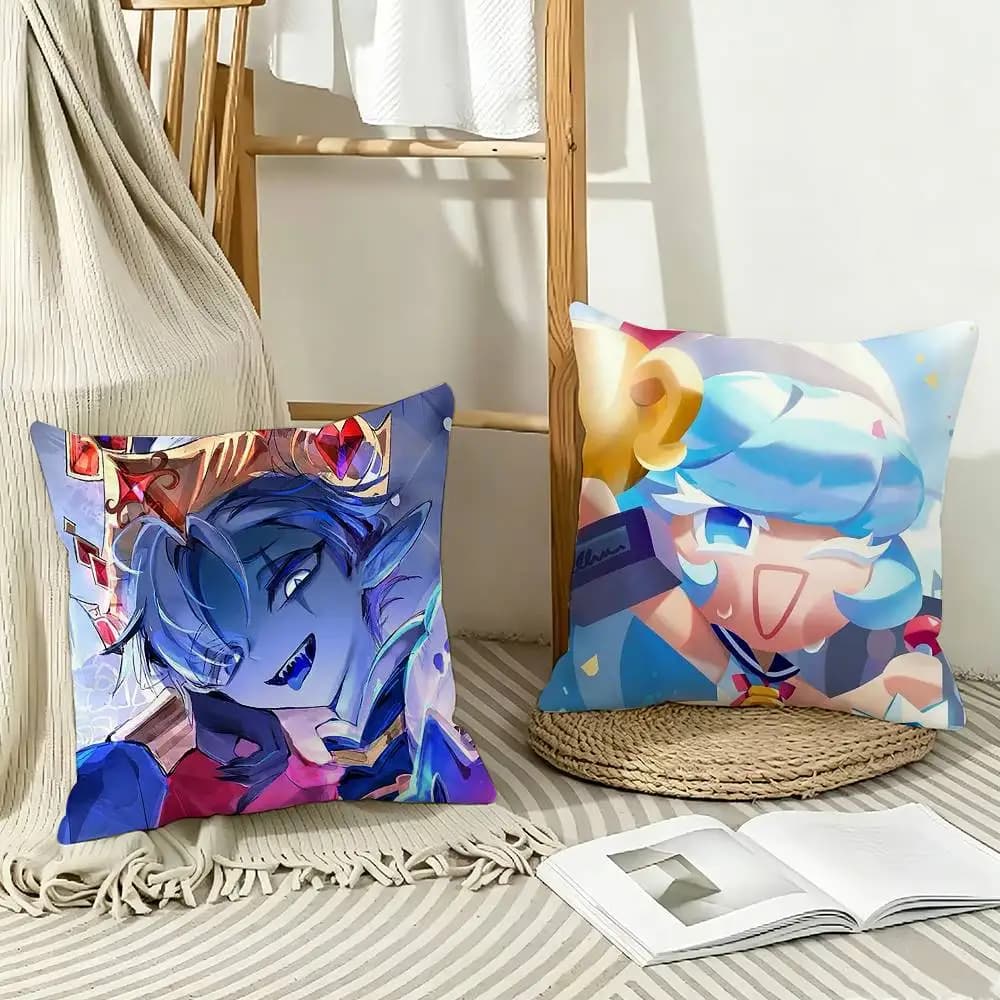 CUTE C-CookieRunning K-Kingdom Pillow Case Pattern Printed Pillowcase For Living Room Sofa Cushion Cover