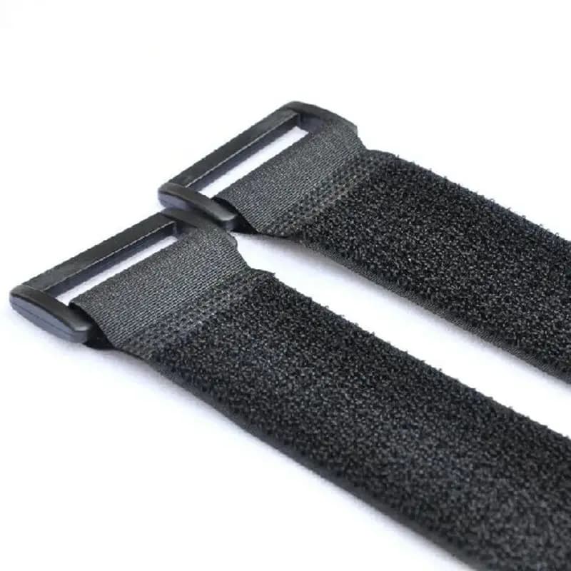 Cinghie per nastri magici riutilizzabili da 3,8 cm di larghezza 20 - 200 cm Fascette per cavi con anello a gancio con fibbie in plastica per la gestione dei cavi di alimentazione