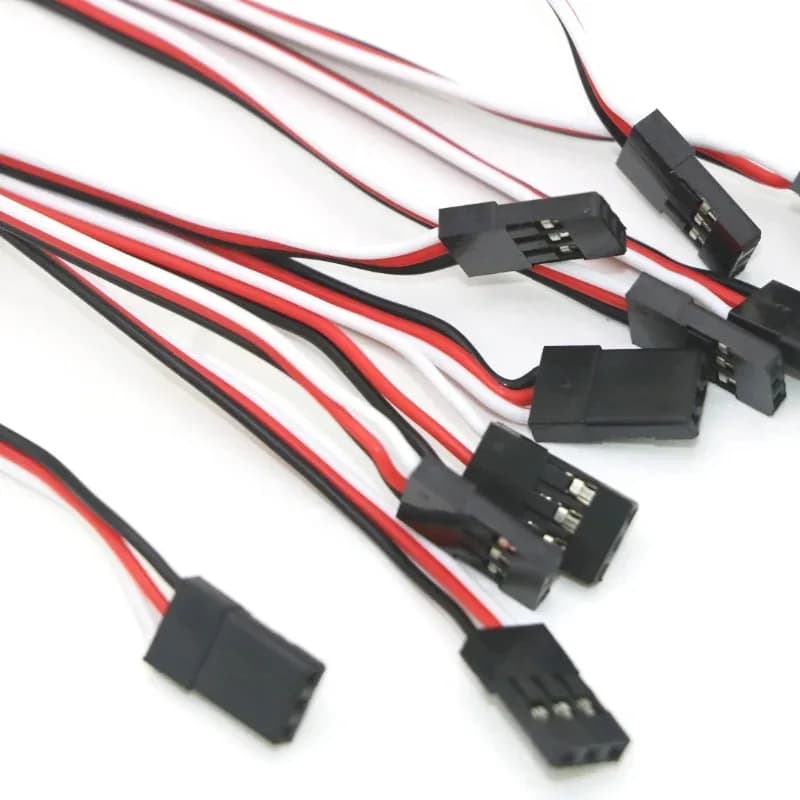 10 Pezzi Cavo di Prolunga per Servo RC 100mm/150mm/200mm/300mm/500mm JR per Elicotteri RC e Accessori per Droni RC