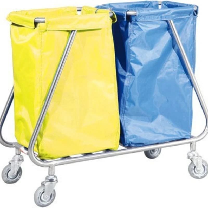 Camion per rifiuti in acciaio inossidabile B445 tipo V 940 × 425 × 895 mm