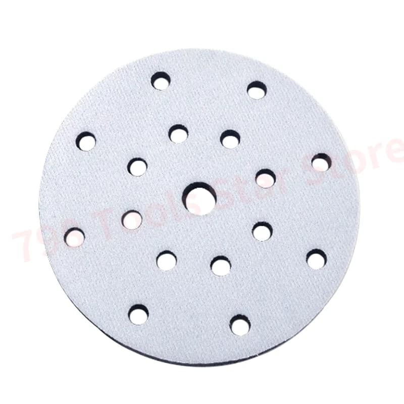 2 Pezzi Pad Interfaccia in Spugna Morbida da 6 Pollici (150mm) con 17 Fori, Forma Rotonda, per Dischi Abrasivi e Lucidatura con Velcro, per Levigatrice Festool