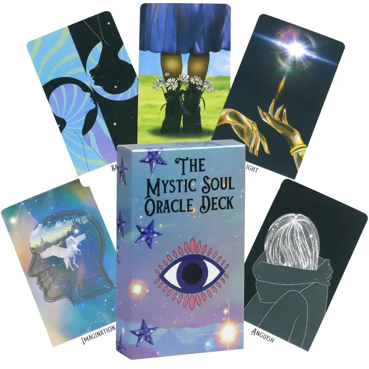Carte Mystic Soul Oracle da 10,3 x 6 cm, 60 in questo mazzo per l'autoriflesso e la guida