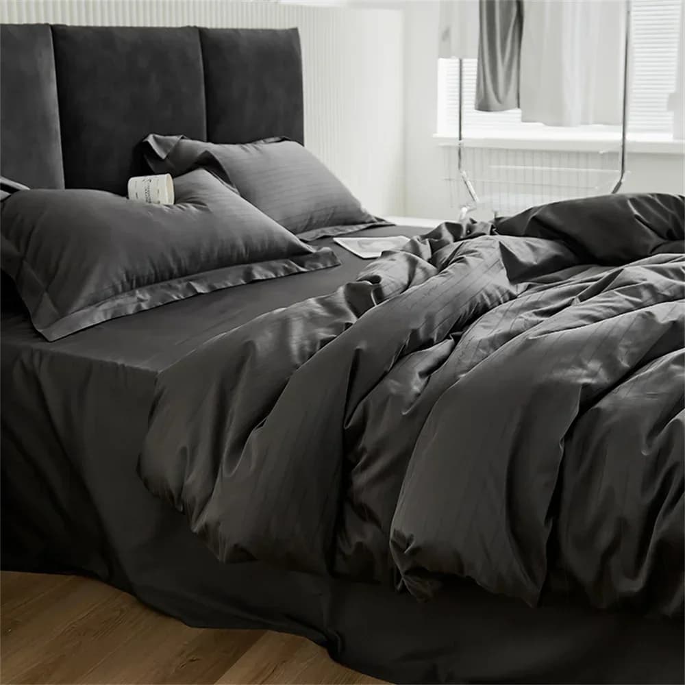 Svetanya Waist Cover Set, Jacquard Cotton Bed Linen Set, Bed Sheets and Faithful for Double or King Size Bed