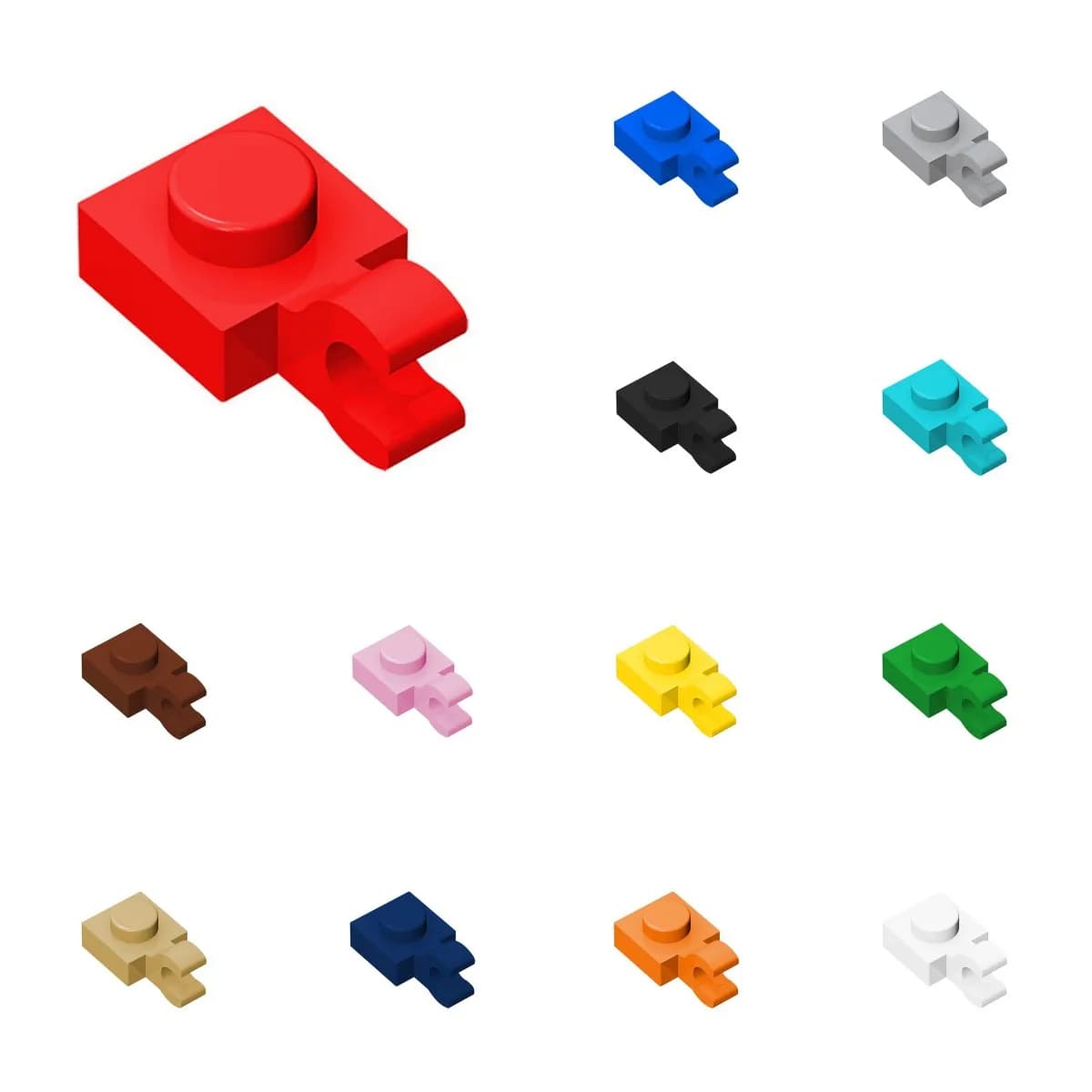 50 pz 61252 6019 Modificato 1x1 U Clip Mattoni Collezioni Bulk Modulare GBC Giocattolo Per MOC Tecnico FAI DA TE Edifici Blocchi Regali