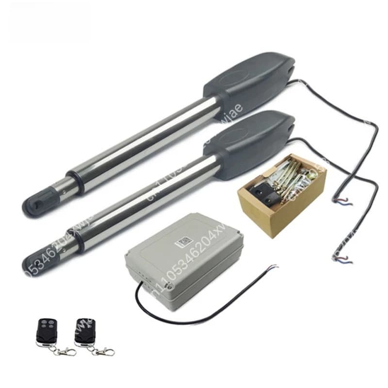 Apricancello elettrico intelligente con fotocamera, braccio oscillante resistente per cancelli a doppia foglia, sistema di sicurezza con telecomando