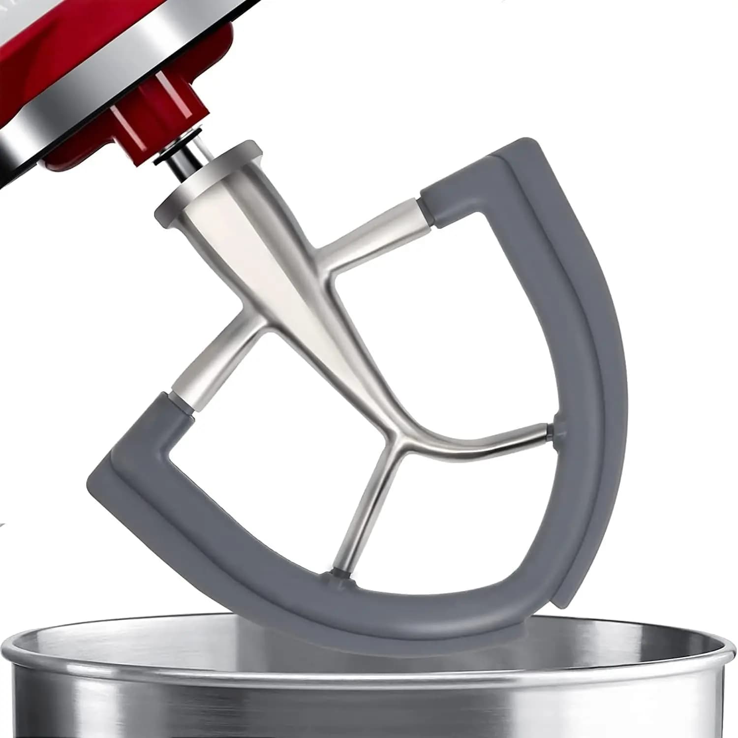 Attacco per paletta Flex-Edge per Kitchenaid 4.5-5 QT Lama raschietto per ciotola per frullino in silicone di ricambio per mixer con testa inclinabile