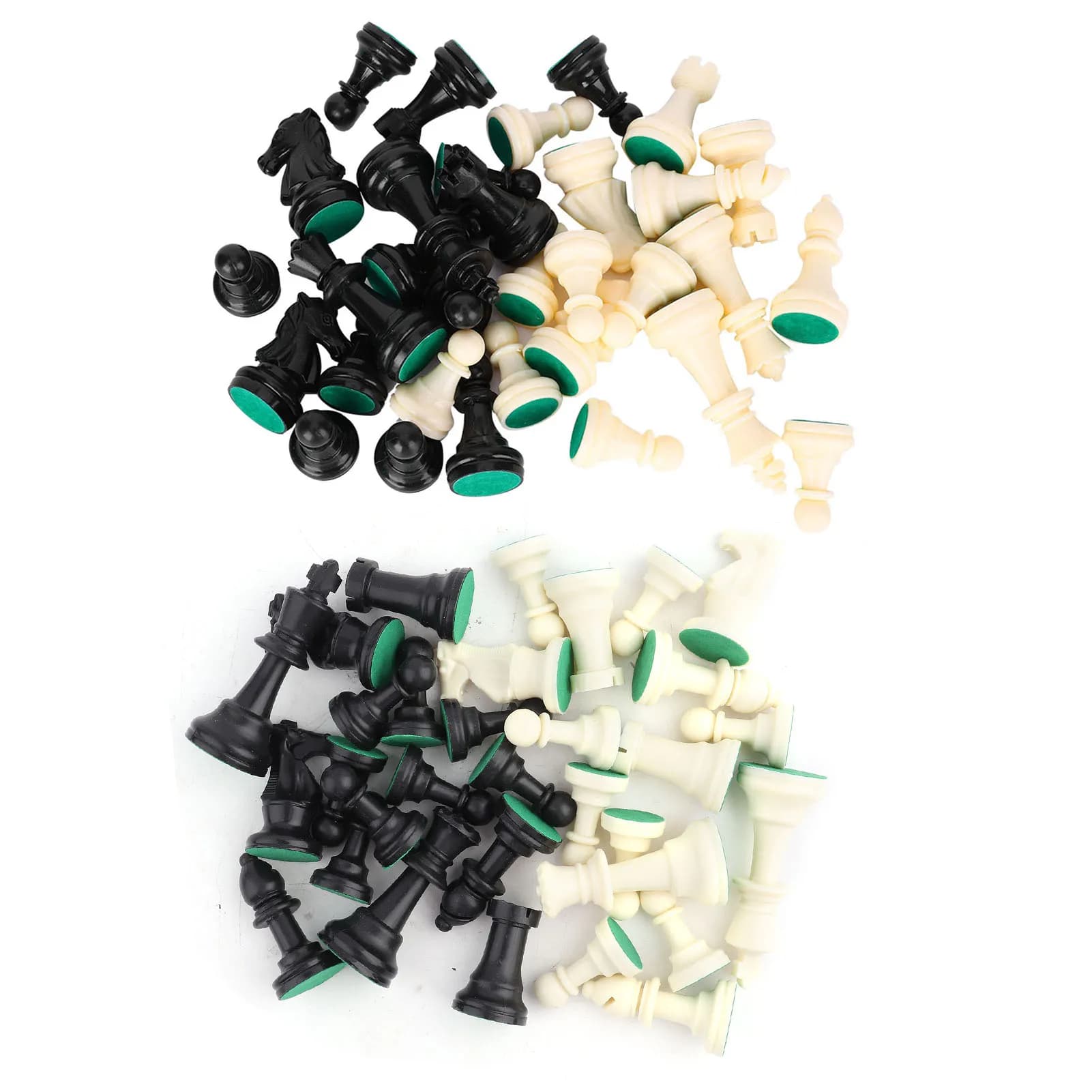 Set di Scacchi Internazionali in Plastica, Set Completo di Pezzi Bianchi e Neri