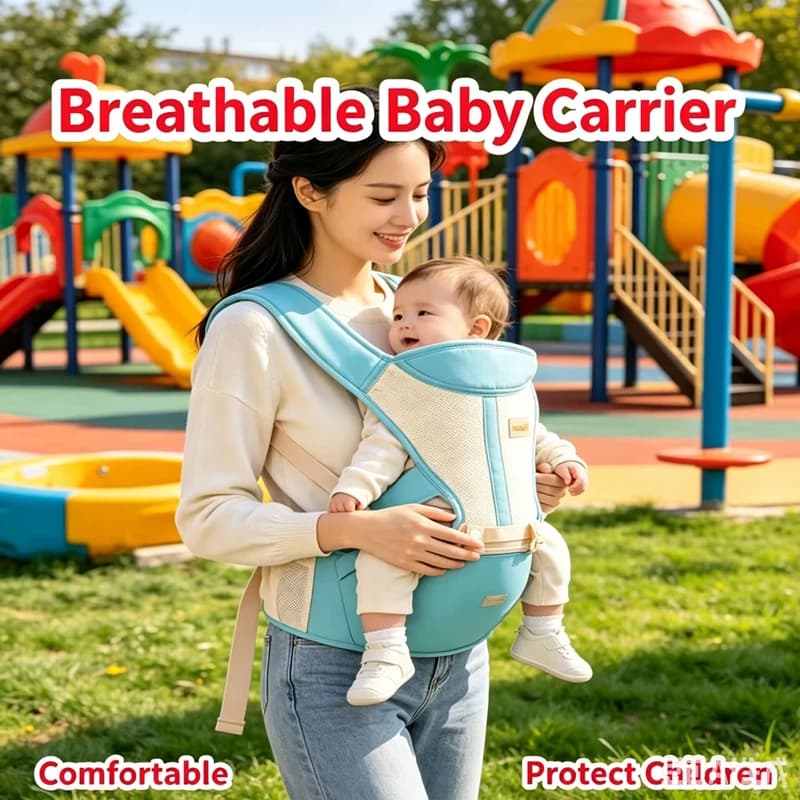 0-36 Months Breathable Ergonomic Carrier Infant Kid Baby Hipseat Sling Front Facing Kangaroo Baby Wrap Carrier Baby Travel