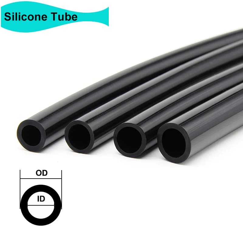 1/3/5/10M Black Food Grade Silicone Rubber Tube ID 0.5~32mm OD 1~28mm Flexible Aquarium Air Garden Water Irrigation Pipes
