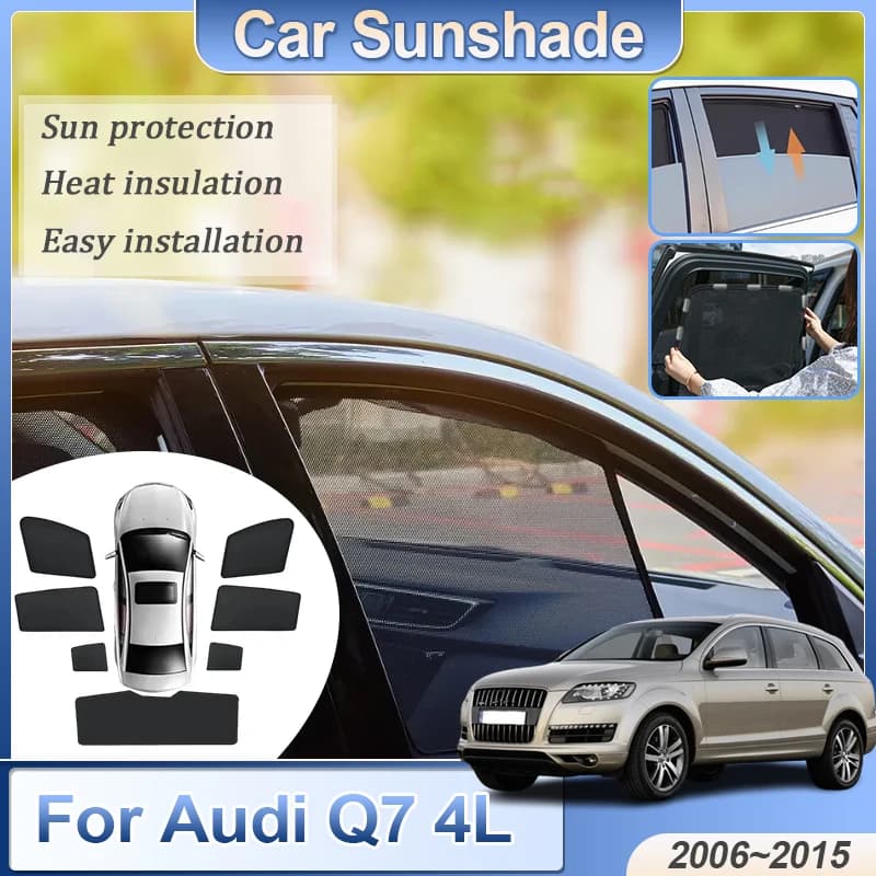 Parasole in rete per Audi Q7 Accessori 2007 4L MK1 2006~2015 Tendine magnetiche anti-zanzare e protezione UV per parabrezza