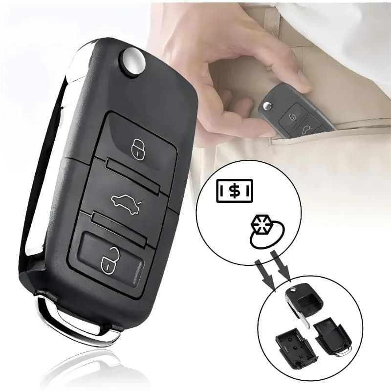 Disguised Fake Car Key Portable Hidden Storage Case Multi-function Plastic Pill Container Conceal Medicine Tiny Belongings