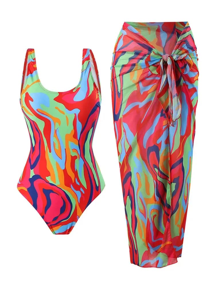 2025 Costume da bagno intero con spalline con stampa sexy Costume da bagno intero push up da donna con costume da bagno estivo vuoto senza schienale monokini