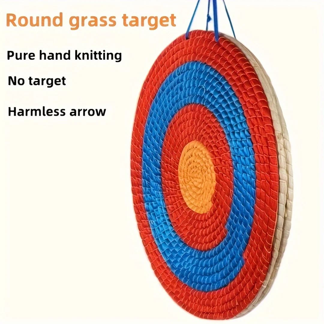 Durable Archery Target Durable Mixed Color Grass Archery Target | Woven Grass Training Equipment, Easy to Draw & Protect Arrows