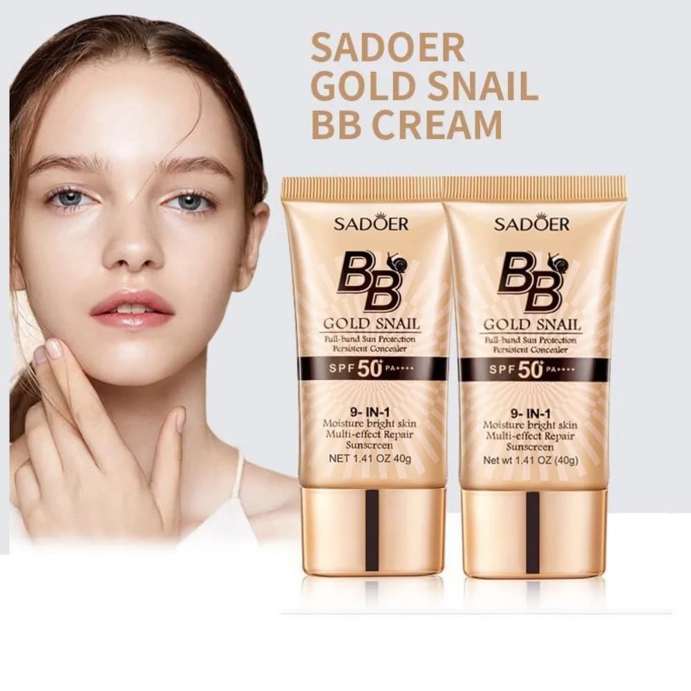 SADOER Crema BB alla Bava di Lumaca Dorata, Protezione Solare, Correttore, Fondotinta, Crema Idratante, Cura Quotidiana della Pelle, Protezione Solare, Isolante 40g 2026
