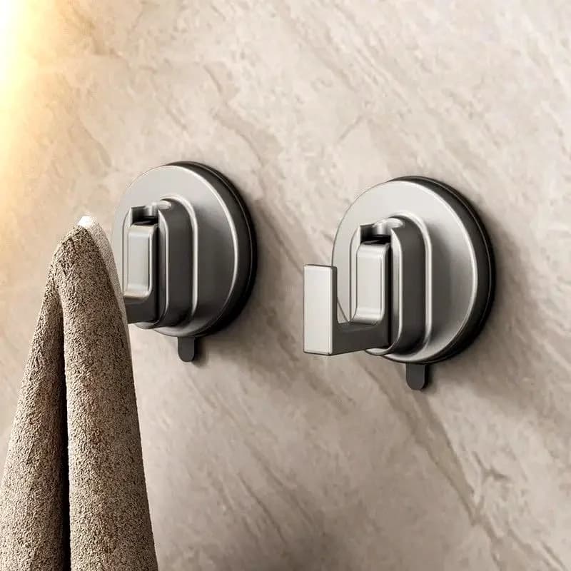 Reusable Suction Cup Hooks Vacuum Suction ABS Waterproof Hooks Punch-free Kitchen Bathroom Wall Hanger Towel Clothes Hook Rack