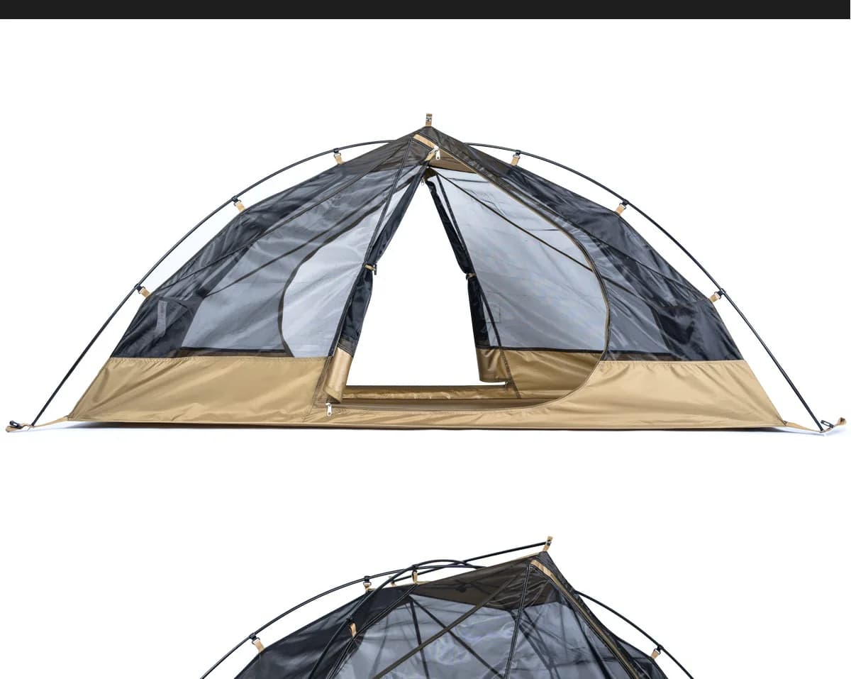 Tenda da Trekking Ultraleggera in Tessuto Oxford a Doppio Strato Impermeabile 3000mm per 1 Persona, Quattro Stagioni, per Alpinismo