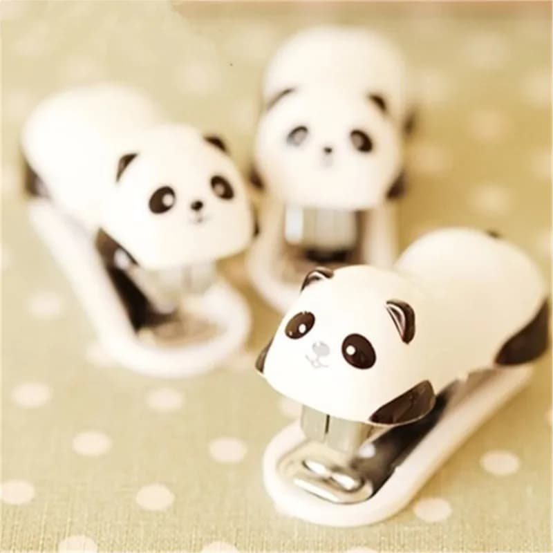 1 Set Romanzo Graffetta Manuale Mini Panda Cucitrice Set Rilegatura di carta Forniture per ufficio di cancelleria