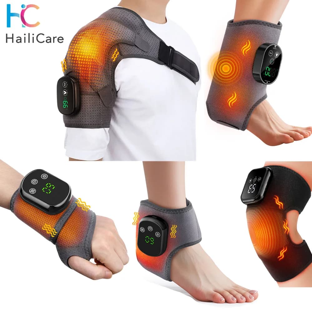 Electric Massage for Spalles/Ginocchia/Caviglie/Polsi with Heated and Vibration Bearing, Thermal Spalle/Ginocchia Support Belt