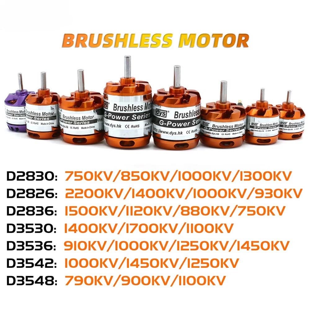 Dys D2822 D2826 D2830 D2836 D3530 D3536 D3542 D3548 Brushless 2-3/4/5S motor for RC Mini multi-roller plane plane fixed wing