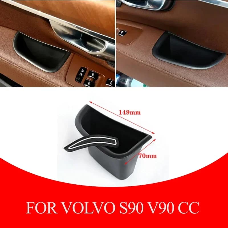 Per Volvo S90 V90 CC 2017-2022 Auto Porta Anteriore Maniglia Laterale Scatola di Immagazzinaggio Organizzatore Vassoio Accessori auto