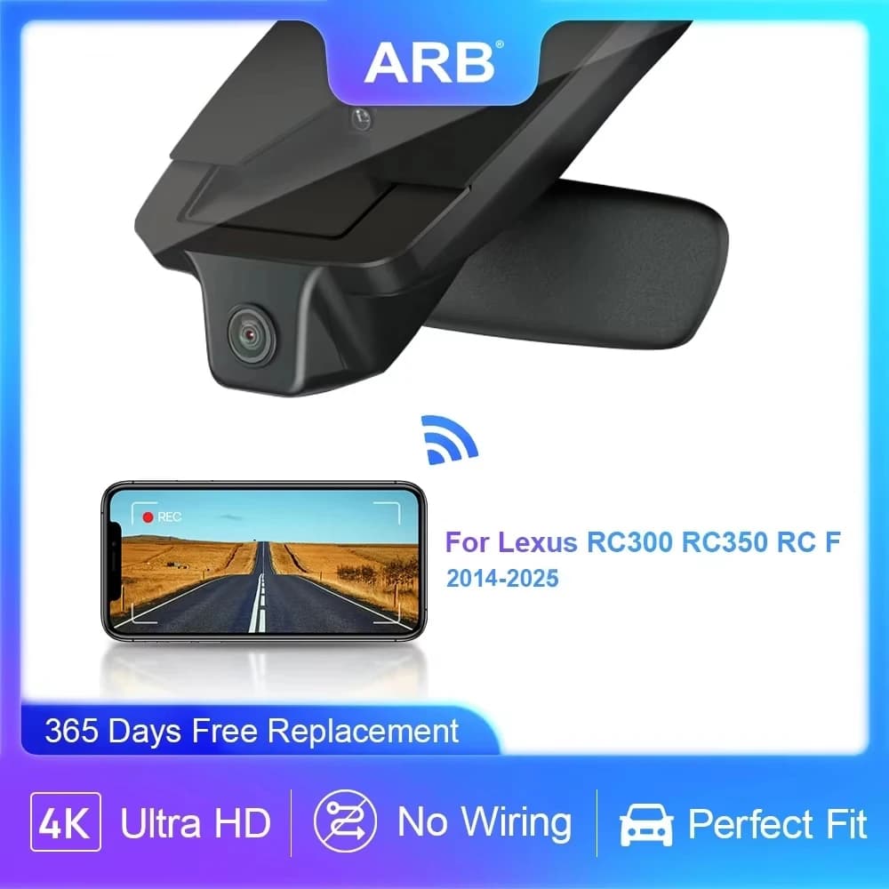 Per Lexus RC300/RC350/RC F 2014-2025 4K Dash Cam, ARB OEM Look Videoregistratore per auto con APP WIFI, Installazione semplice