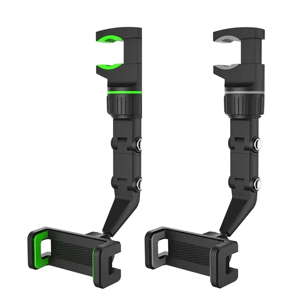 Supporto per Telefono da Specchietto Retrovisore 360° ° Supporto per Telefono Auto Rotante e Retrattile, Multifunzionale per Specchietto Retrovisore, Adatto a Tutti i Veicoli
