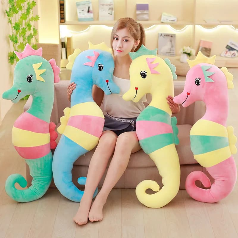 50/90/120 centimetri Del Fumetto Imbottiture Cotone cavalluccio marino Regina Giocattoli di Peluche Dreamy Arcobaleno Dormire Abbraccio Accompagnare Cuscino Tiro bambola di pezza