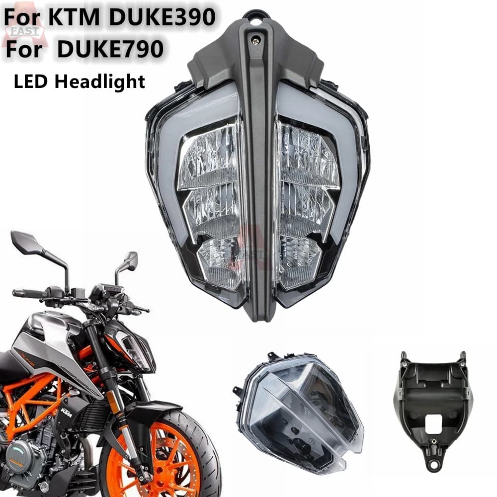 Per KTM Duke 790 390 2017-2023 faro anteriore a LED per motocicletta faro anteriore protezione laterale protezione della copertura della carenatura