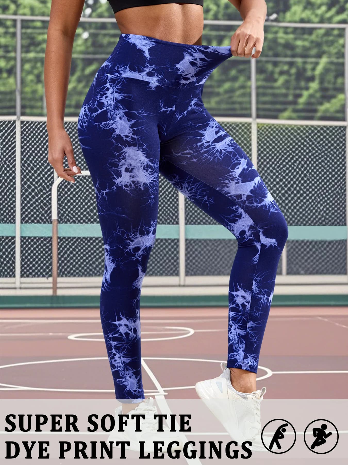 Leggings tie-dye super morbidi a vita alta per le donne Yoga Corsa Palestra Non vedere attraverso allenamento Collant atletico Push Up Palestra Fitness