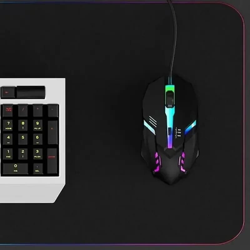 Ultimo Modello di Mouse da Gaming Ergonomico di Alta Qualità, Adatto per Computer Desktop e Portatili, Mouse USB con 4 Pulsanti e Retroilluminazione RGB