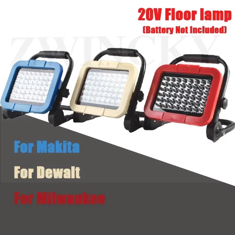 Faretto da esterno a luce LED senza fili da lavoro Pesca Strumento di emergenza portatile Luce per Makita/Dewalt/Milwaukee 18V Batteria 2 USB