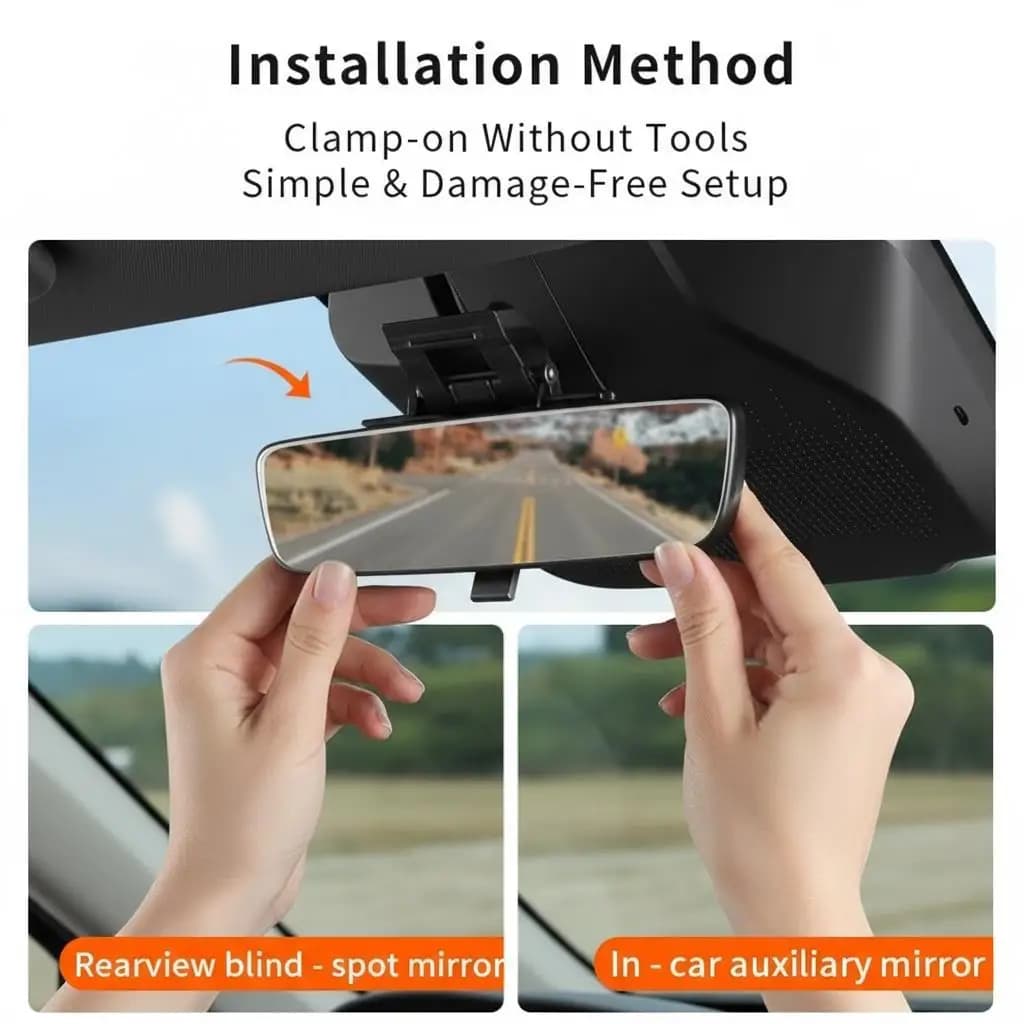 Wide-Angle Car Rear Seat Mirror Child Safety Monitor Paste Baby Seat Car Interior Accessory for Vehicle Safety