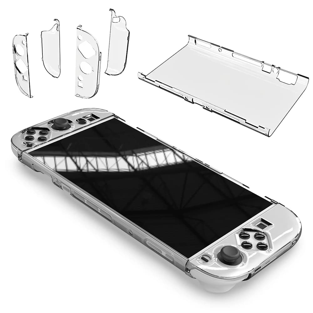 Custodia rigida trasparente per PC per Switch 2 Custodia protettiva divisa Anticaduta Antigraffio Guscio trasparente per Nintendo Switch 2