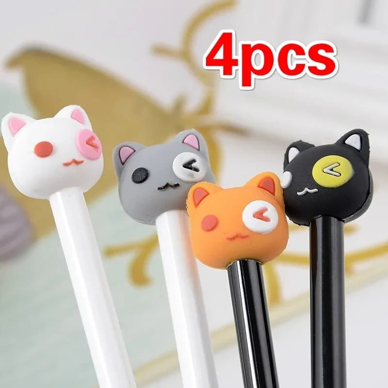 4 pezzi/lottp Creative Heel Cat Gel Pen inchiostro cancelleria cancelleria scuola forniture per ufficio Escolar