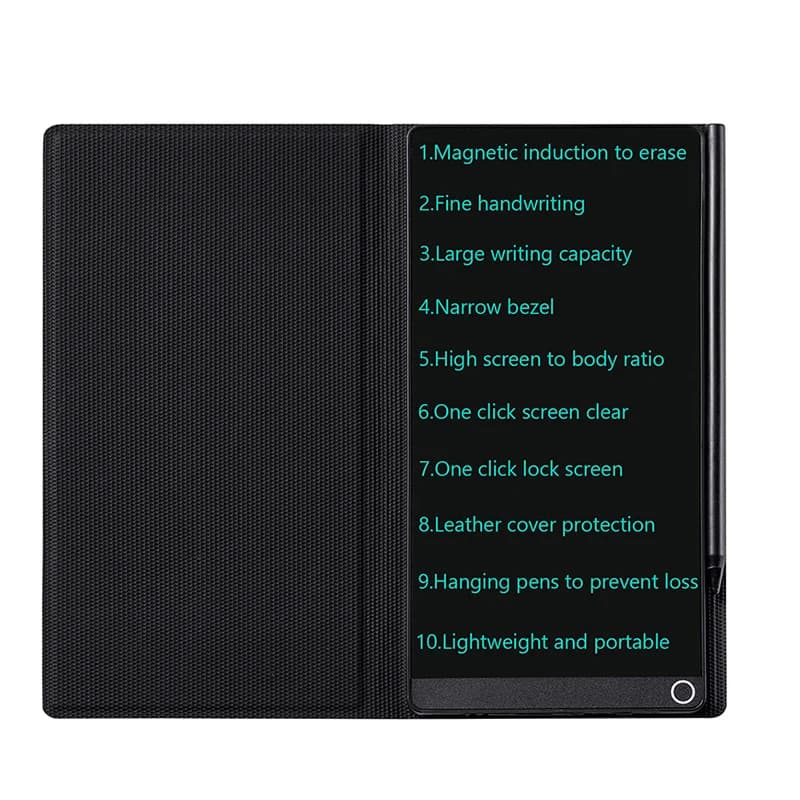 Custodia in pelle da 6,5 pollici per tablet magico Scrittura a schermo intero Disegno a induzione Lavagna Cancellabile per schizzi LCD per riunioni