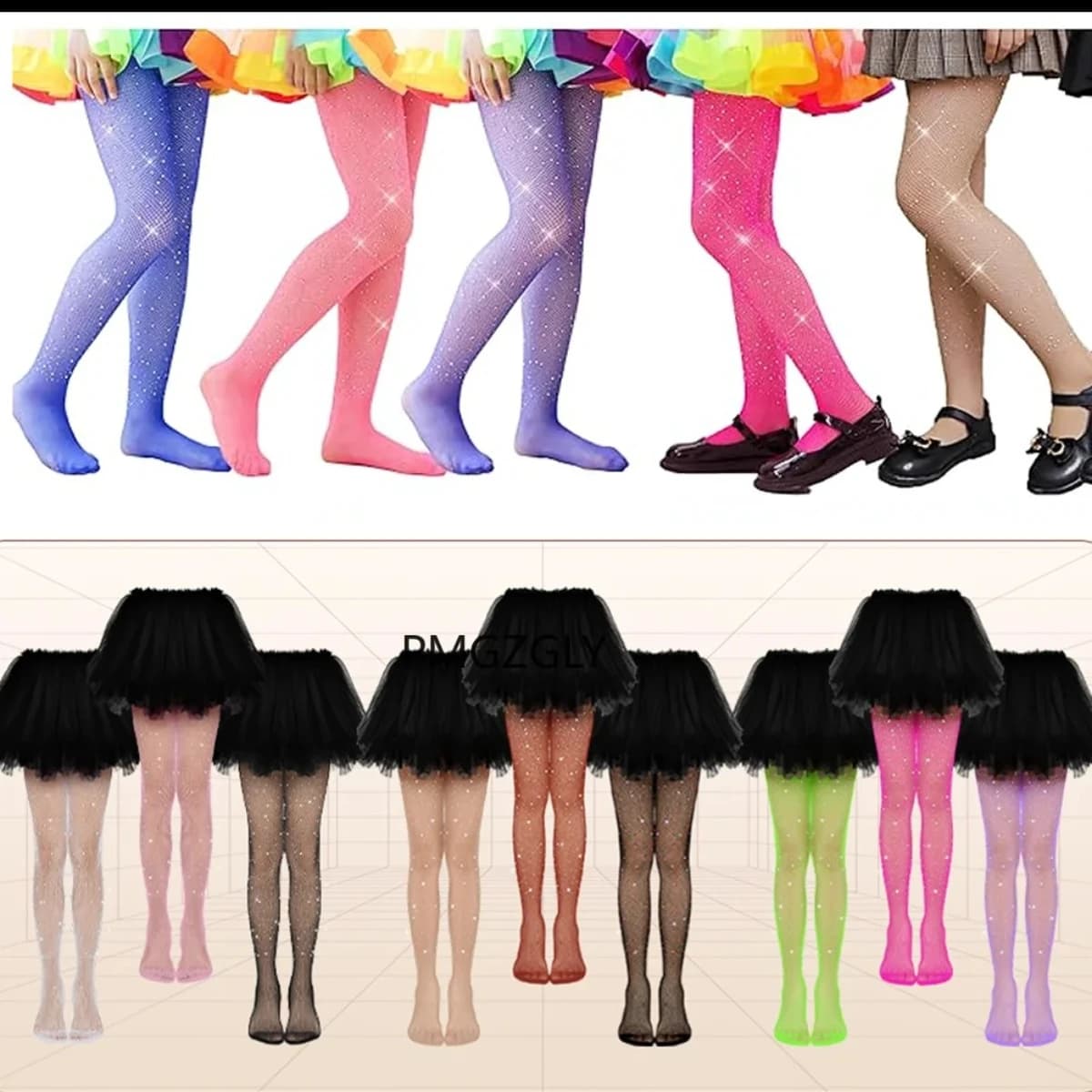 5-10 anni Bambini Paillettes Maglia a rete Pesce Net Collant Calze per bambini Leggings per bambini Collant da balletto per ragazze Moda