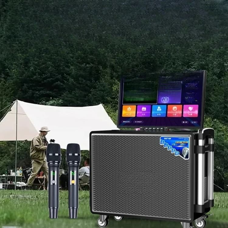 Stereo da danza quadrata con schermo di visualizzazione per canto all'aperto k canzone karaoke famiglia di macchine all-in-one