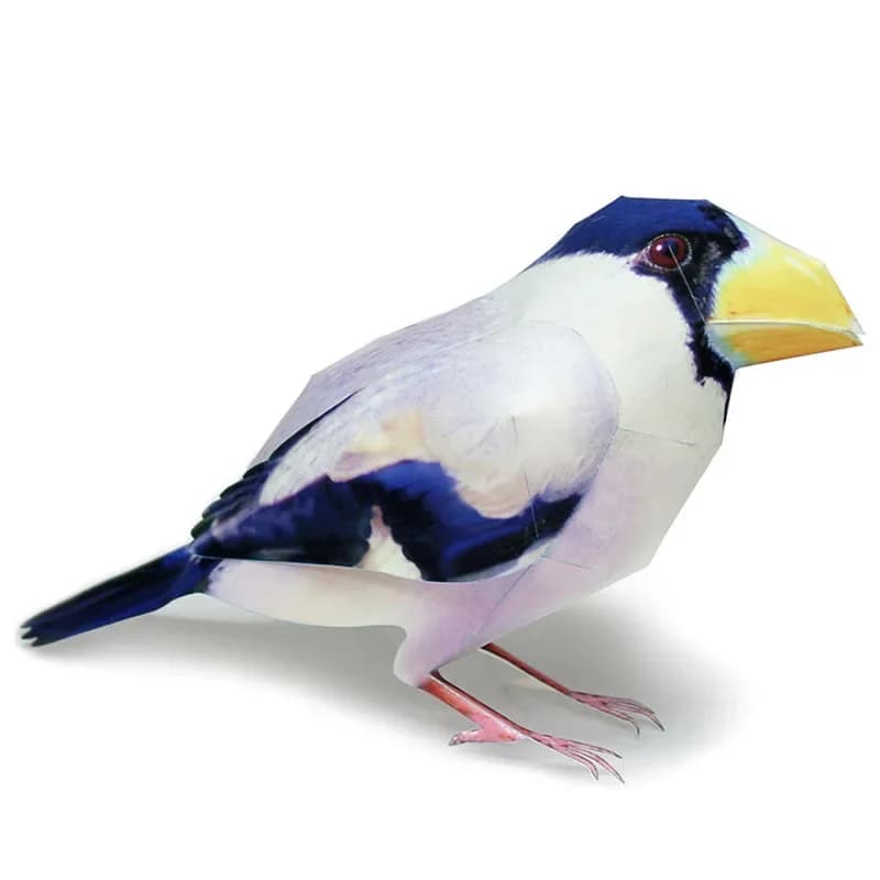 Grosbeak Bird Origami Art Paper Model Realistic Animal Mini Cute 3D Papercraft DIY Kids Adult Handmade Craft Toys WE-026