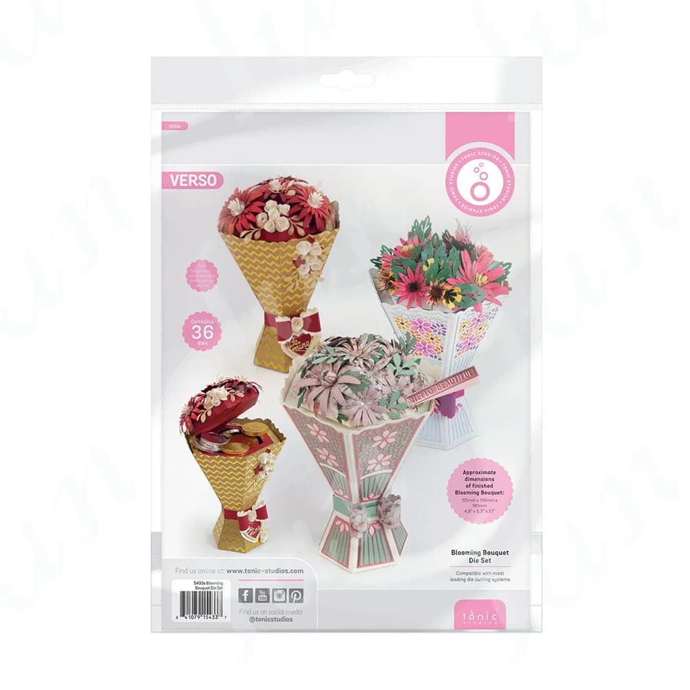 Metal Cutting Dies Box Blooming Bouquet Die Cut Set for Card Making Scrapbooking Supplies DIY Photo Album Template