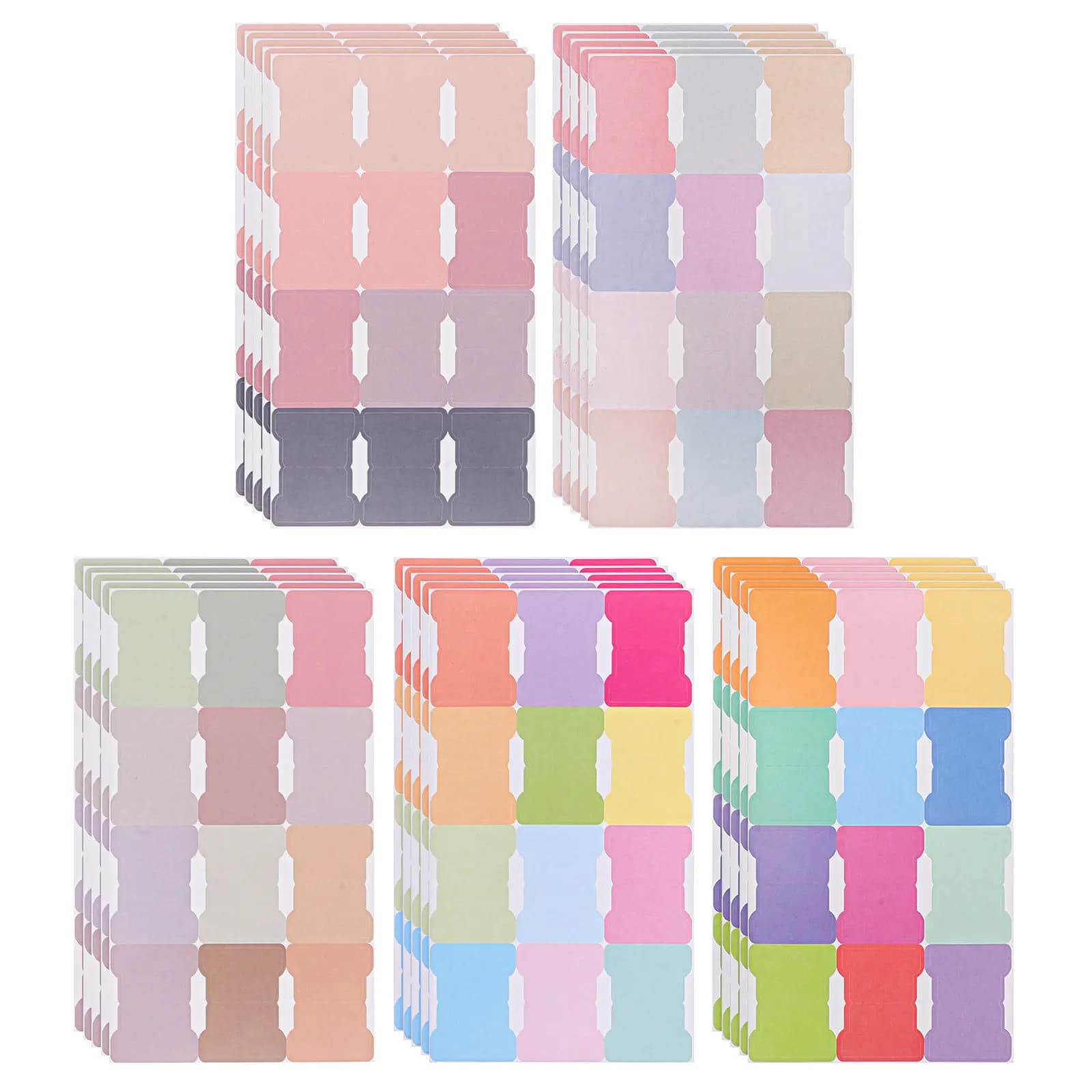 5Pcs Cute Pastel Index Tabs Self Adhesive Book Markers Writable Page Dividers for Planners Notebooks Files Monthly Calendar