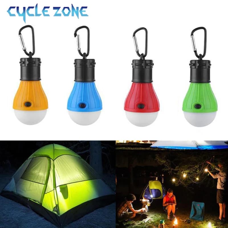 Portable Camping Lamp Mini LED Bulb Emergency Lamp 3 Lighting Modes Night Work Lights for Outdoor Suspension Lamp for Tent with Hooks