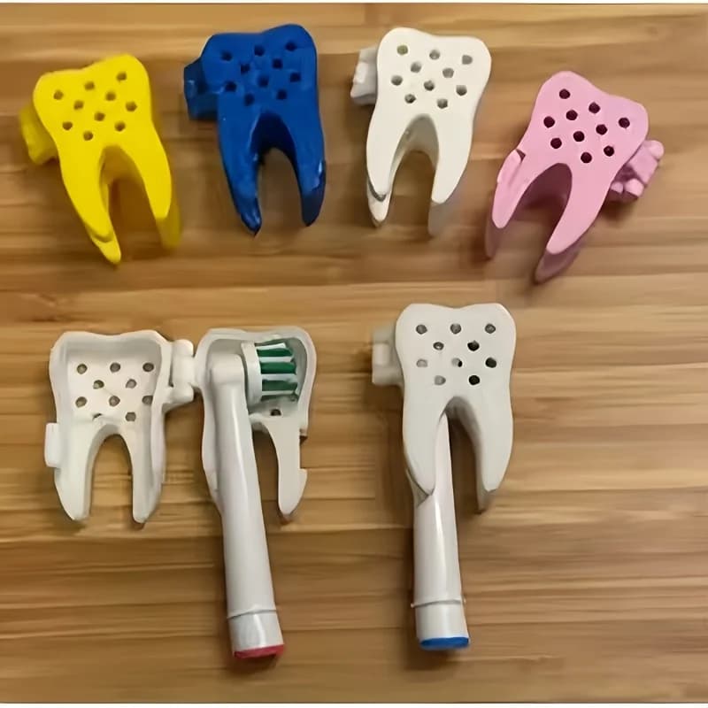 Copertura per testina di spazzolino elettrico a forma di dente, custodia ventilata leggera e antipolvere, essenziale per i viaggiatori frequenti