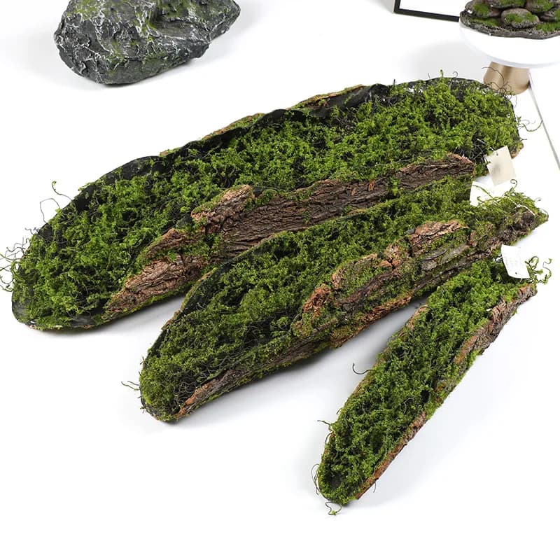 Creative bark moss artificial plant art garden flower pot decorations for outdoor house moss decorations for home fake plants