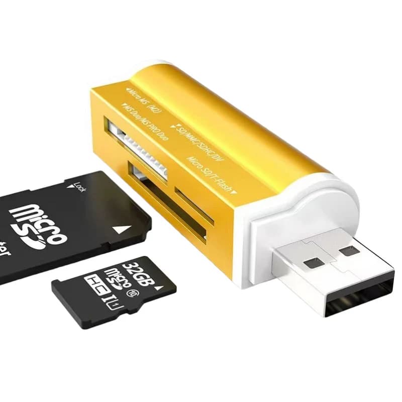 Mini lettore di schede USB 2.0 per MS M2 PRO DUO Micro SD/TF SDHC MMC DV Telecamera del telefono Scrittore di schede di memoria Estendi per adattatore per PC portatile