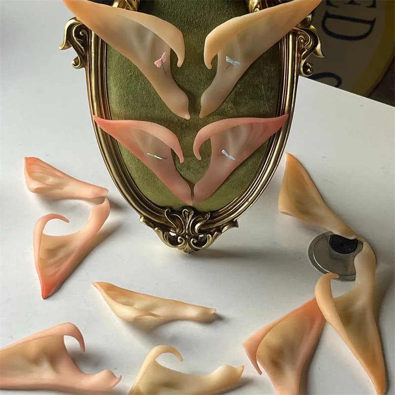 Orecchie da Elfo/Fata per Cosplay Anime e Videogiochi, Accessori Modellabili in Lattice Morbido per Costume Gotico da Pixie/Principessa, Oggetti di Scena per Halloween
